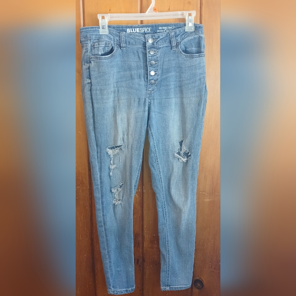 Blue spice ripped jeans